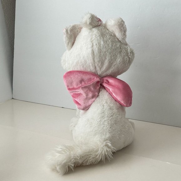 Disney Store Marie The Cat Aristocats Plush Stuffed Animal Toy White w/ Pink Bow - Picture 3 of 15